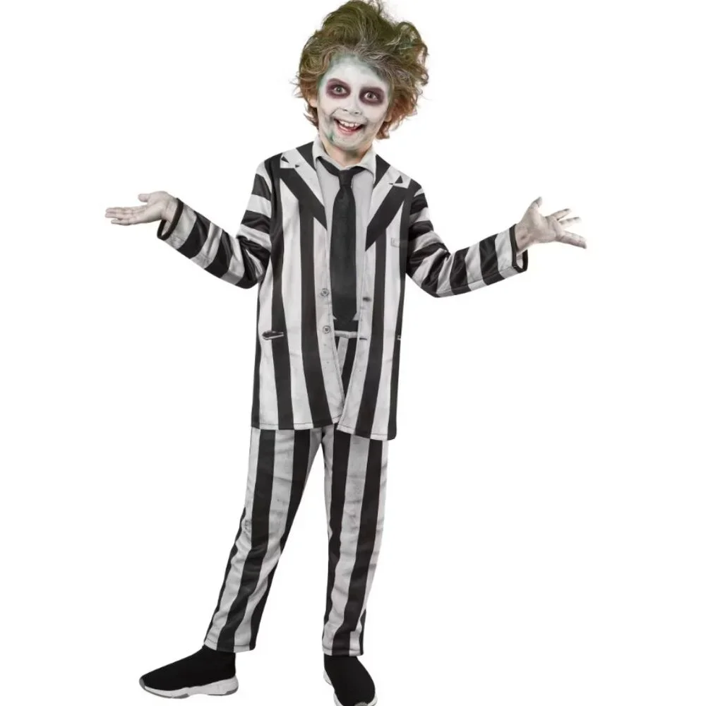 Beetlejuice Halloween Costume Large 10/12 Beetlejuice Movie Kids Boys